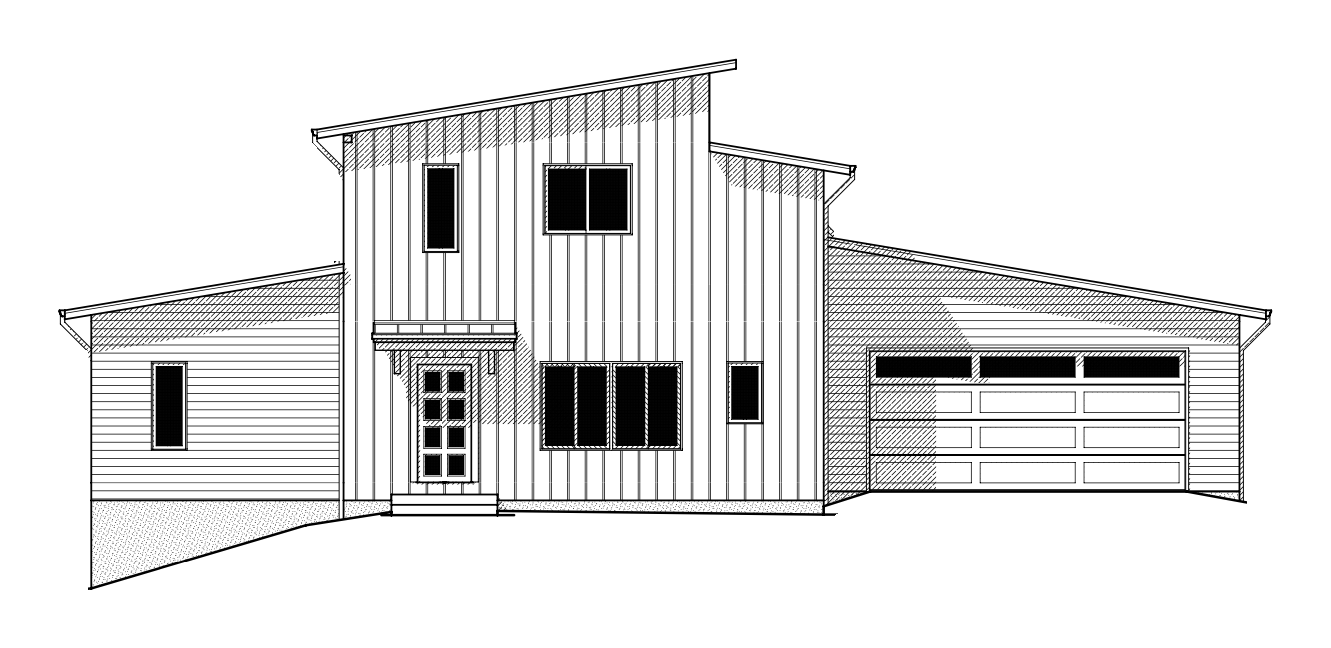 Lot A: proposed front elevation