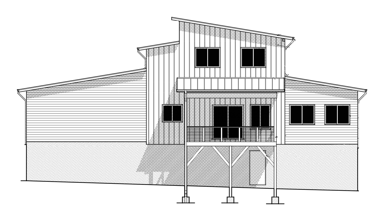 Lot A: proposed rear elevation