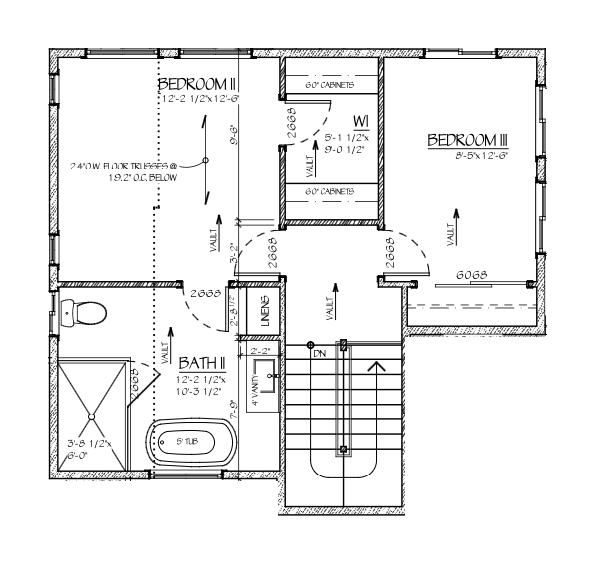 Lot D: upper-level floor plan