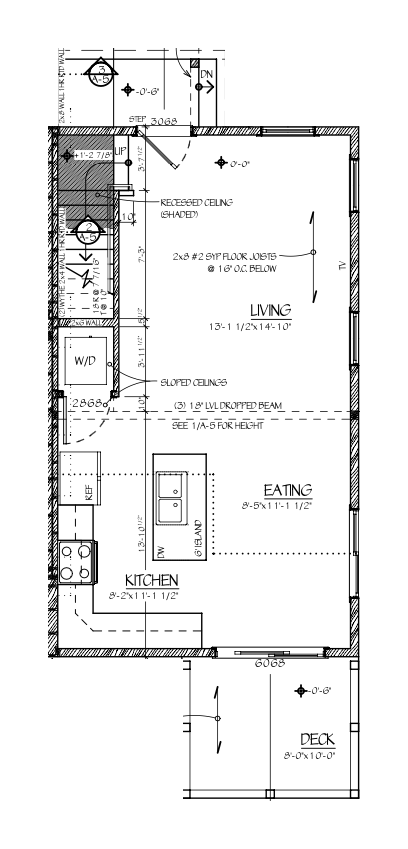 Weaver Hill Unit A: main-level floor plan