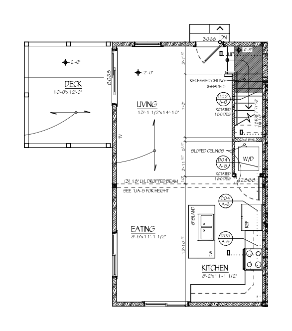 Weaver Hill Unit B: main-level floor plan