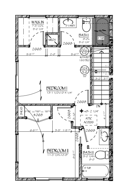 Weaver Hill Unit B: upper-level floor plan